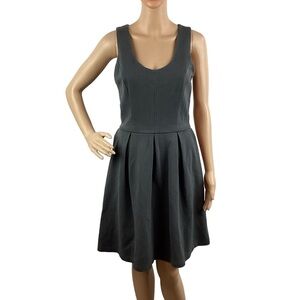 Bordeaux Fit & Flare Career Dress Size S Gray Sleeveless